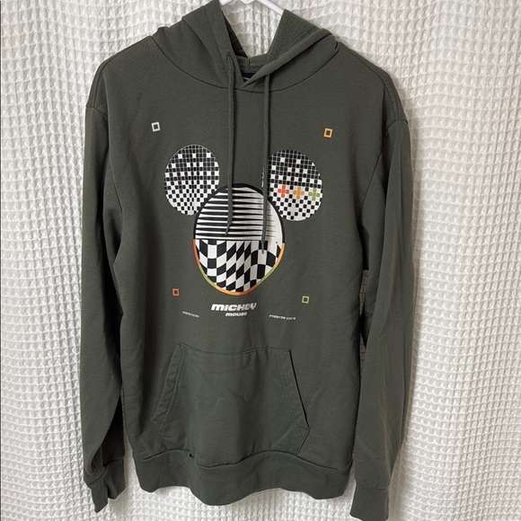 Disney Mickey Mouse Men's Graphic Hoodie - Green Size Large - Picture 6 of 8